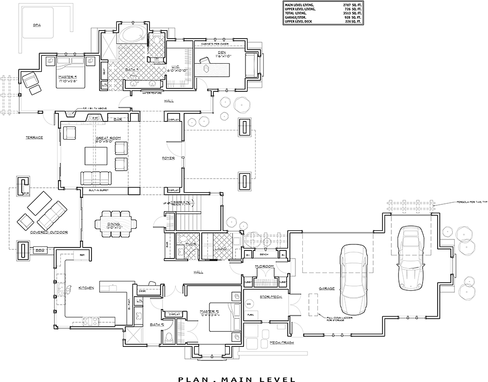 House Plan 43313 Level One