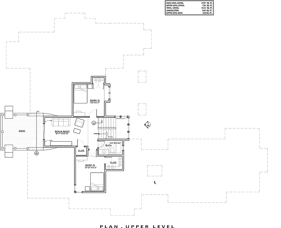 House Plan 43313 Level Two