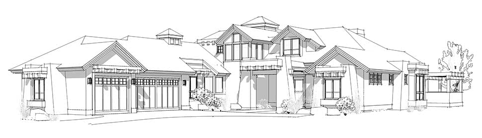 Bungalow, Contemporary Plan with 3513 Sq. Ft., 4 Bedrooms, 4 Bathrooms, 3 Car Garage Picture 2