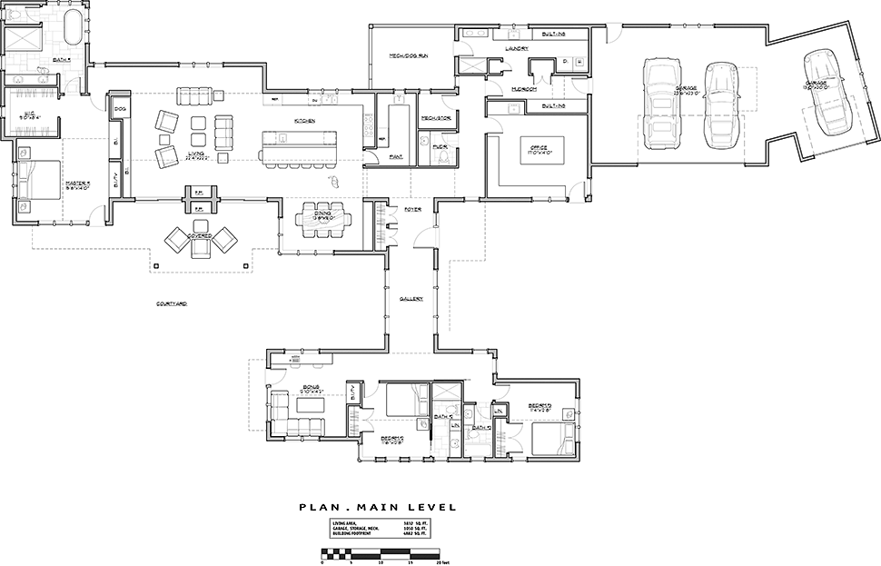 House Plan 43323 Level One