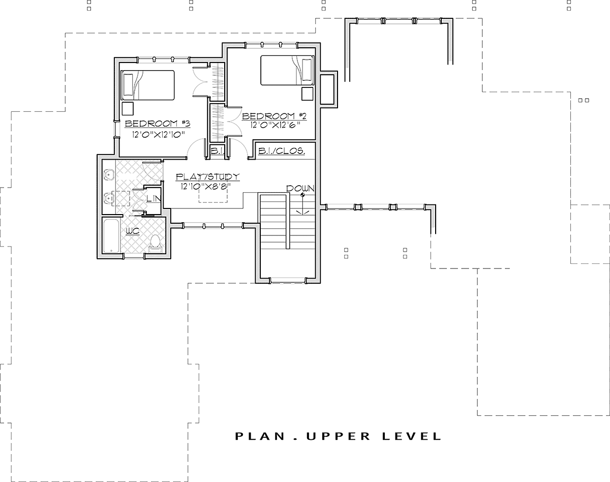 House Plan 43335 Level Two
