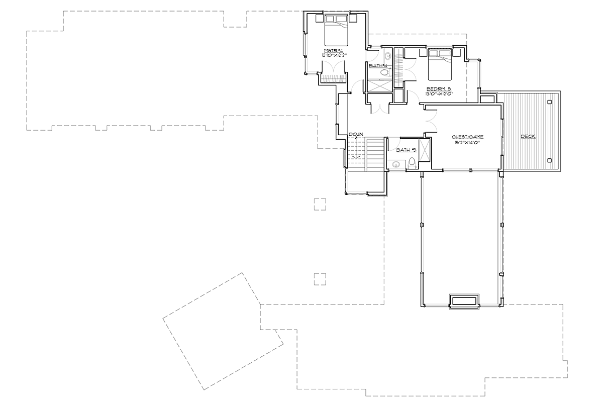 House Plan 43336 Level Two