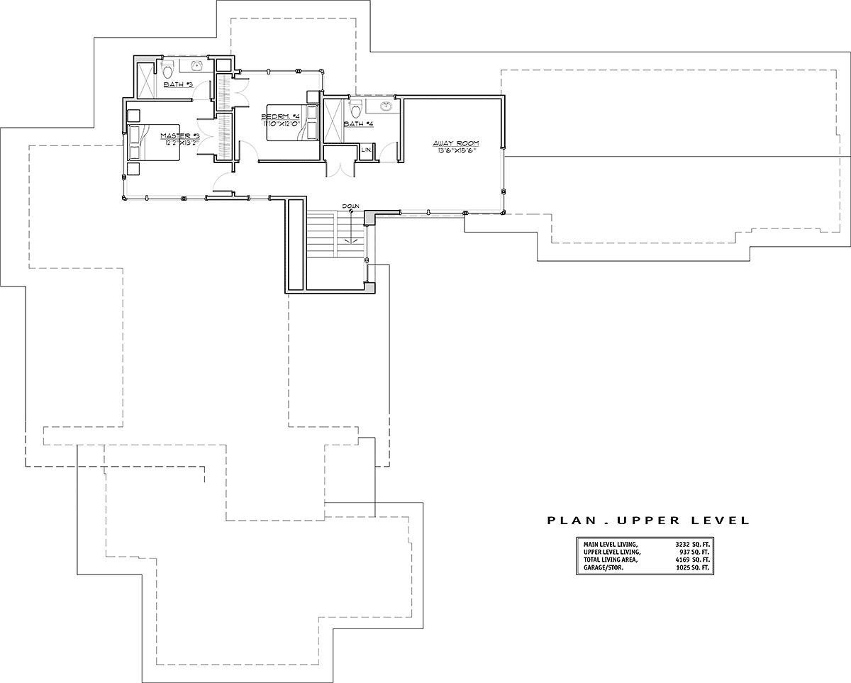House Plan 43339 Level Two