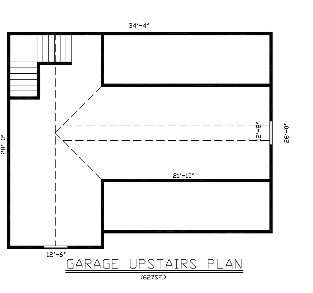 Garage Plan 43401 - 3 Car Garage Level Two