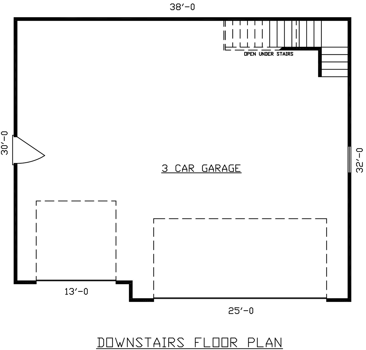 Garage Plan 43406 - 3 Car Garage Apartment Level One