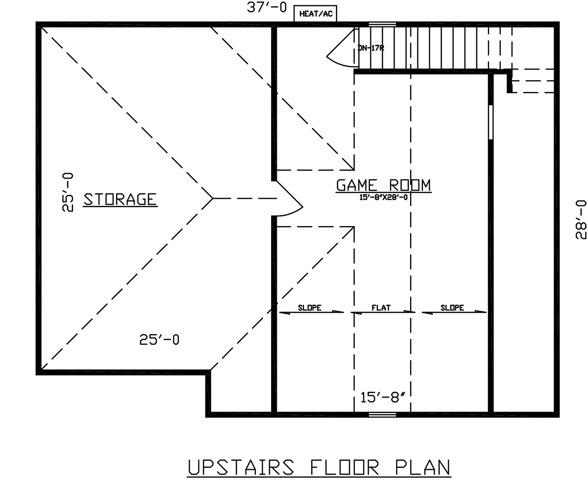 Garage Plan 43411 - 3 Car Garage Apartment Level Two