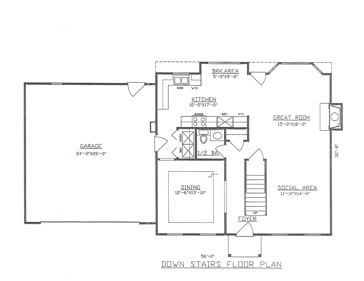 House Plan 43423 Level One