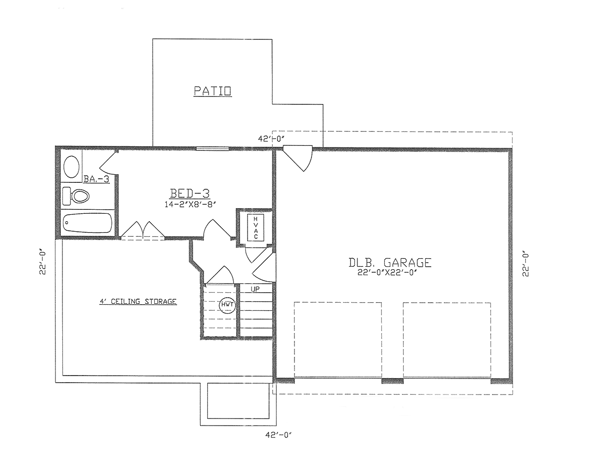 House Plan 43426 Lower Level
