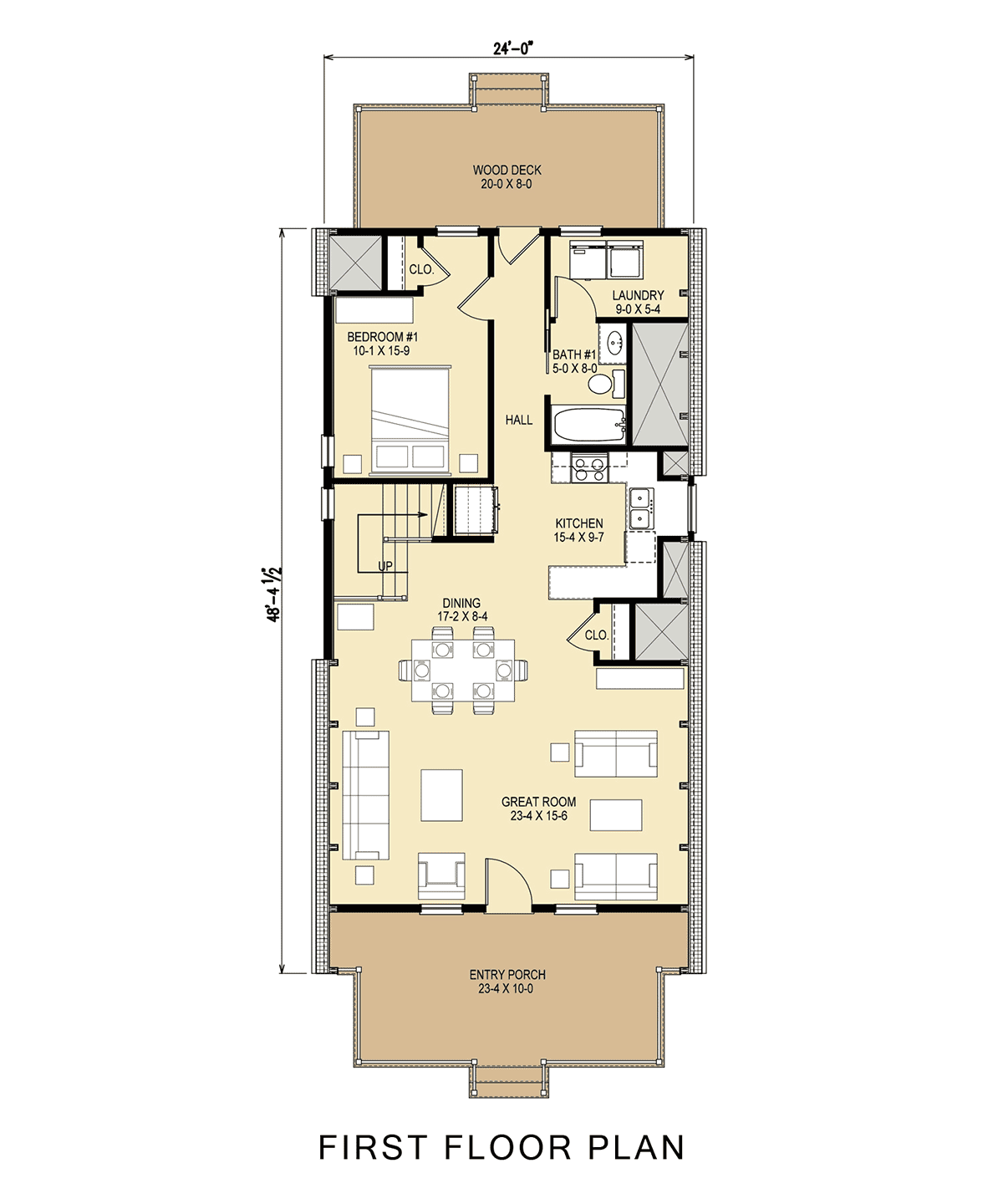 House Plan 43500 Level One
