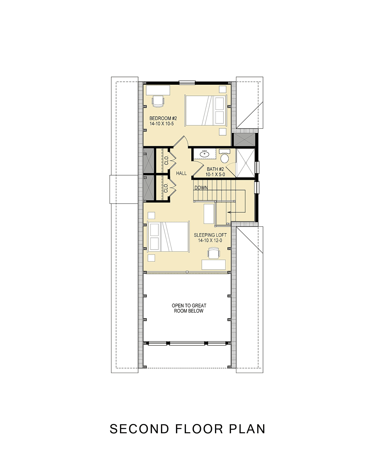 House Plan 43500 Level Two