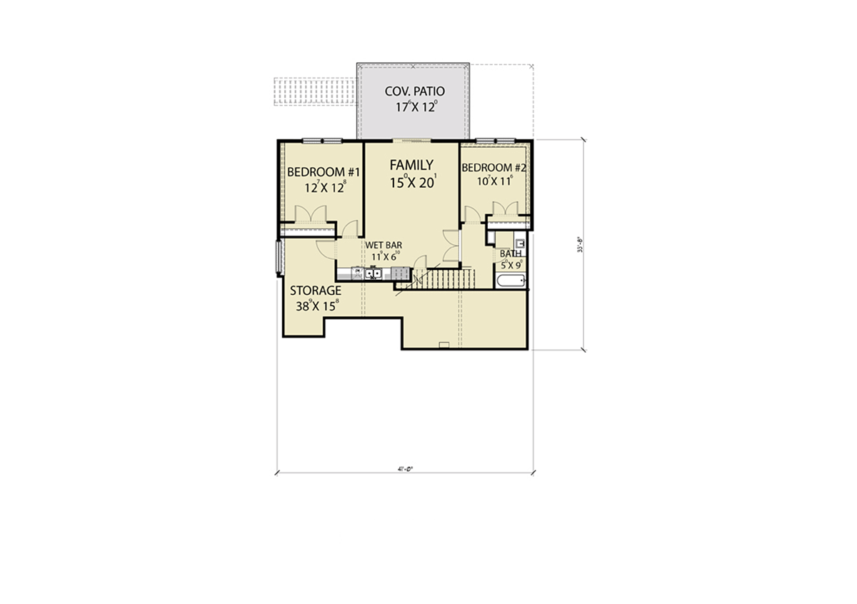 House Plan 43601 Lower Level