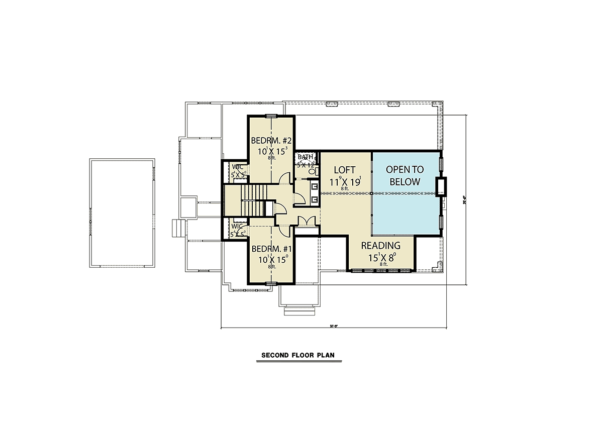House Plan 43614 Level Two