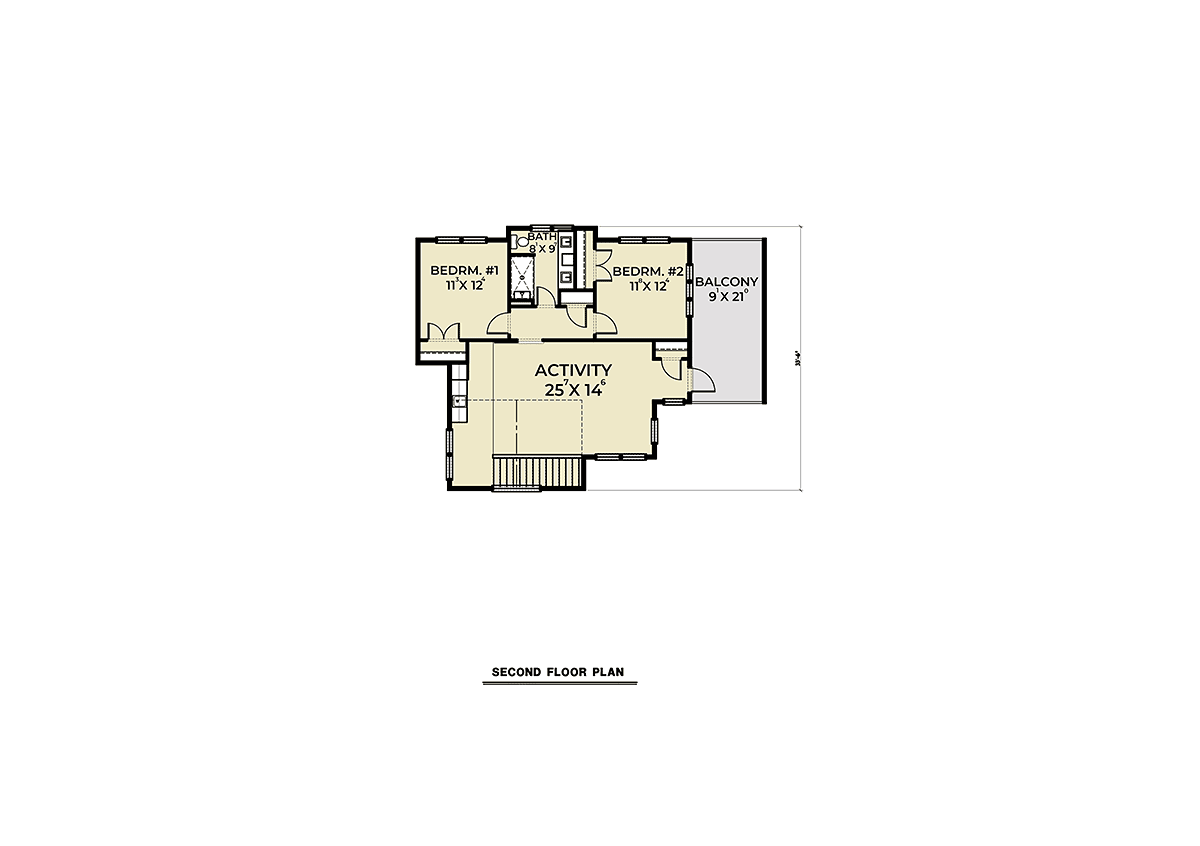 House Plan 43619 Level Two