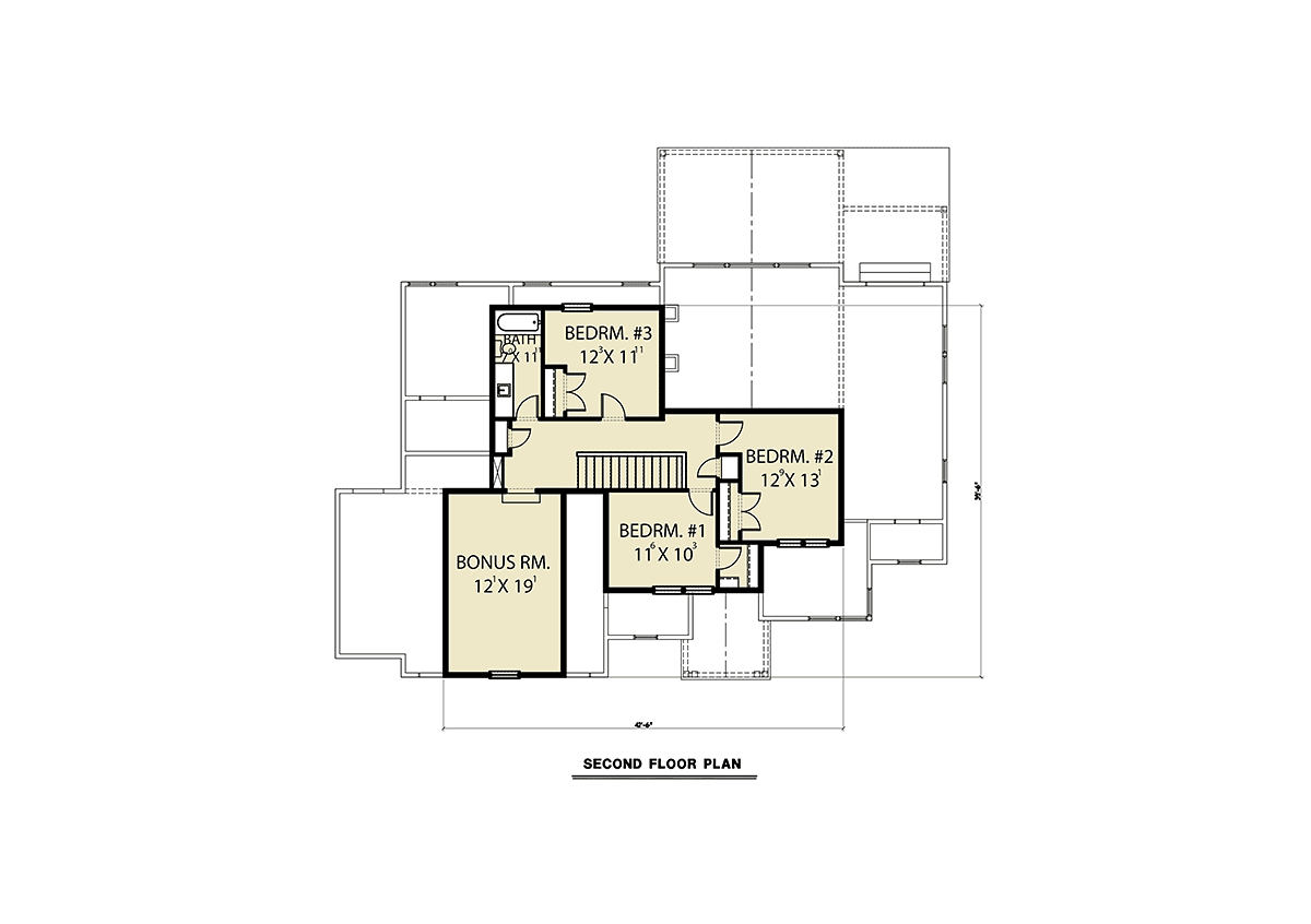 House Plan 43621 Level Two