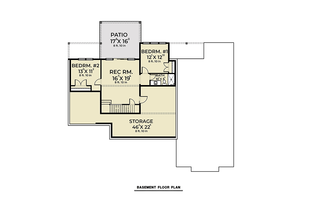 House Plan 43635 Lower Level