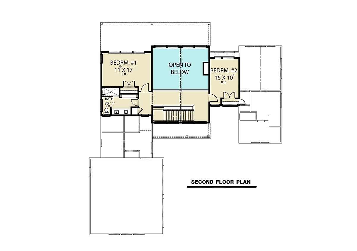 House Plan 43641 Level Two