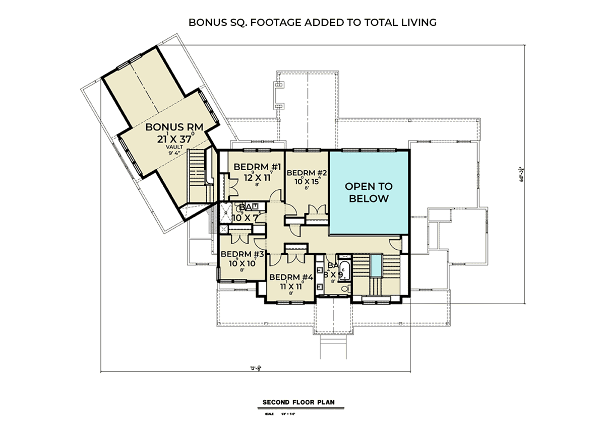 House Plan 43644 Level Two