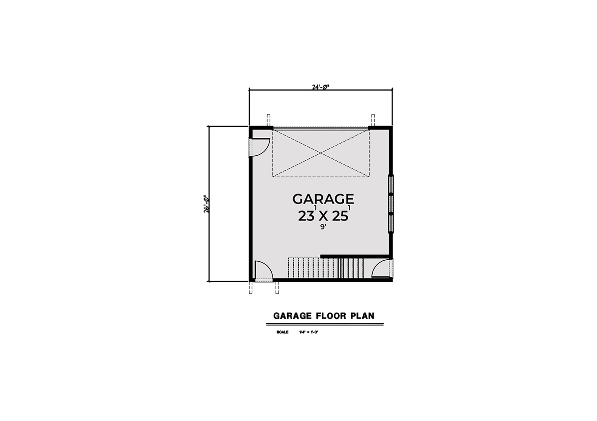 Garage-Living Plan 43652 Level One