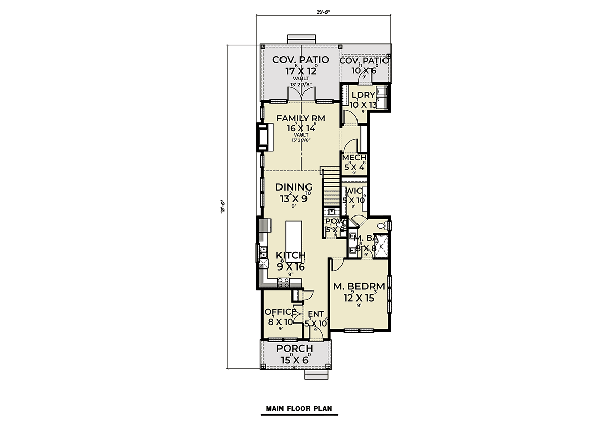 House Plan 43659 Level One