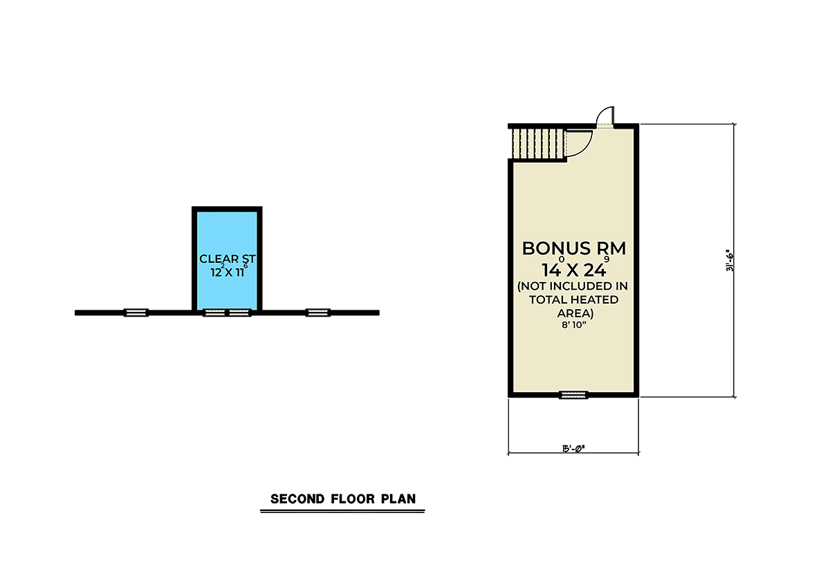 House Plan 43662 Level Two