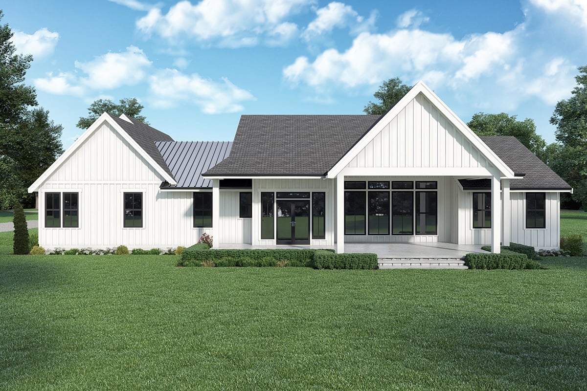 House Plan 43662 Rear Elevation
