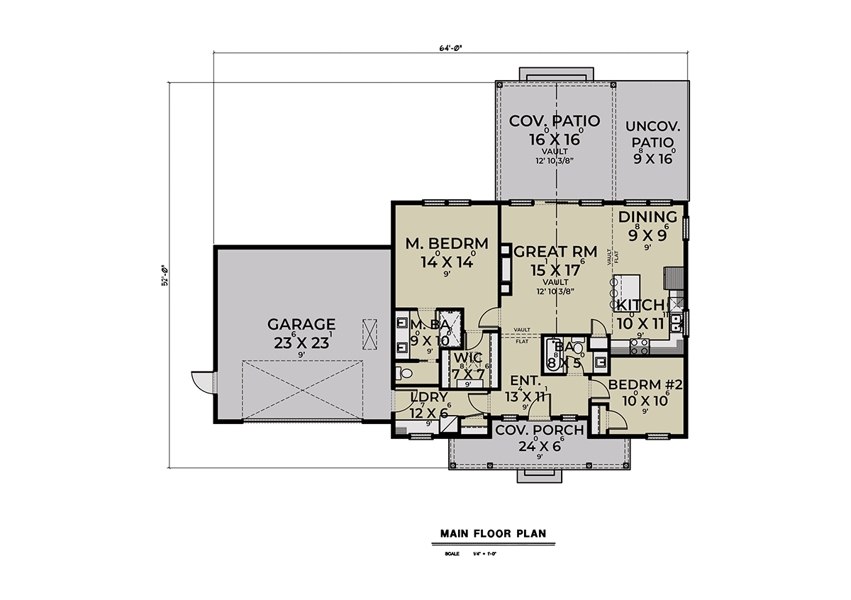 House Plan 43666 Level One