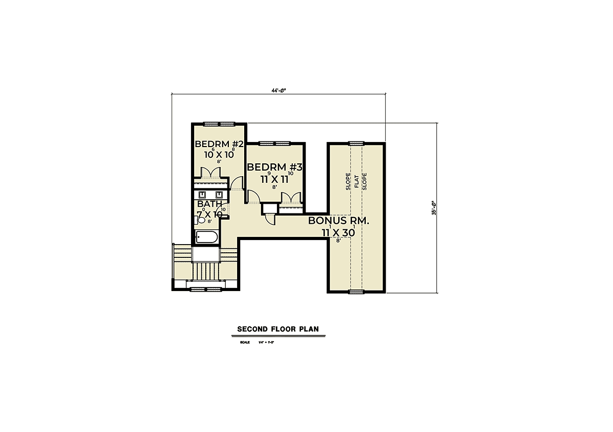 House Plan 43667 Level Two
