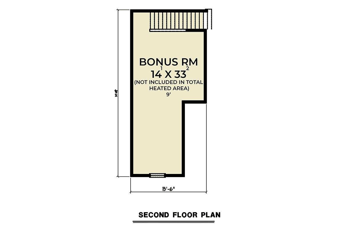 House Plan 43671 Level Two