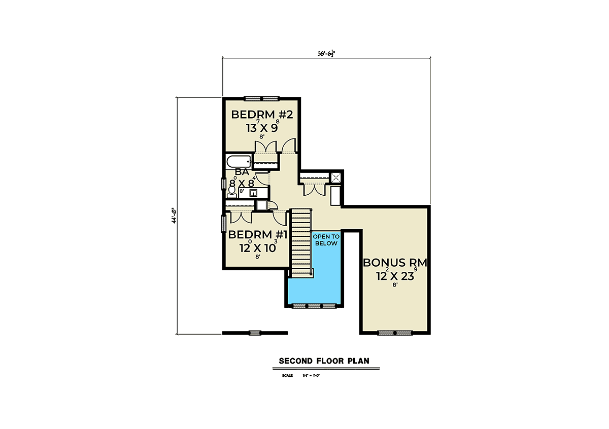 House Plan 43682 Level Two