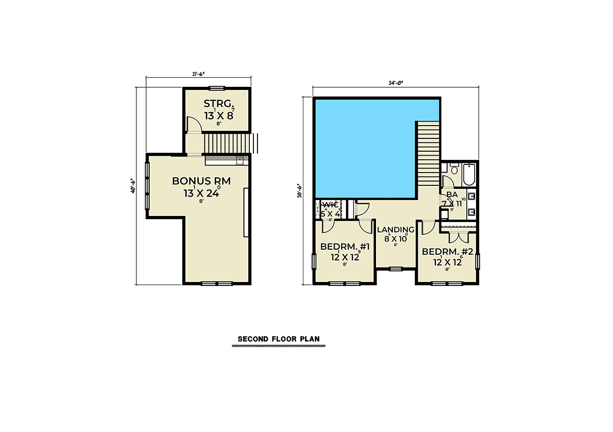 House Plan 43688 Level Two