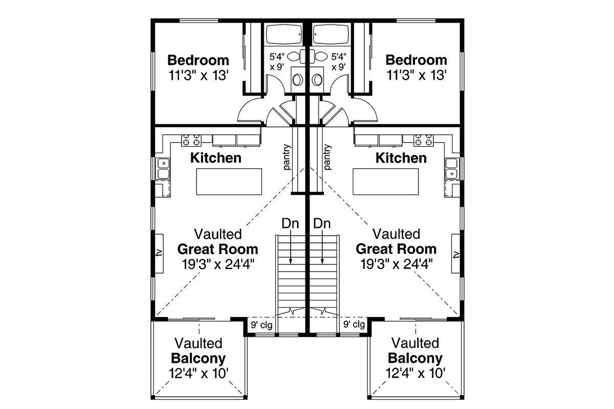 Multi-Family Plan 43704 Level Three