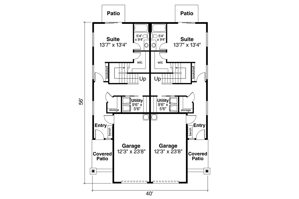 Multi-Family Plan 43708 Level One