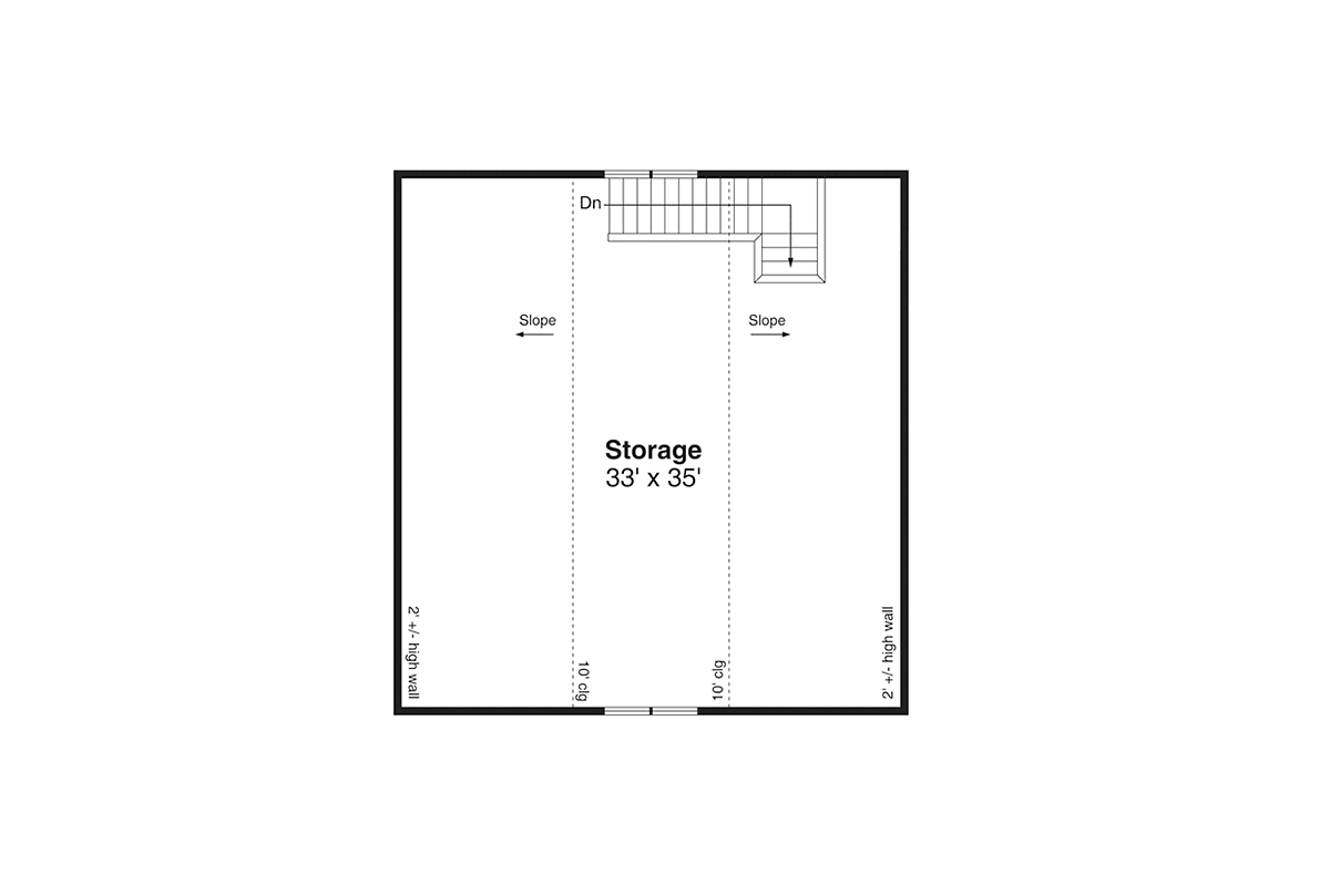 Garage Plan 43717 - 2 Car Garage Level Two