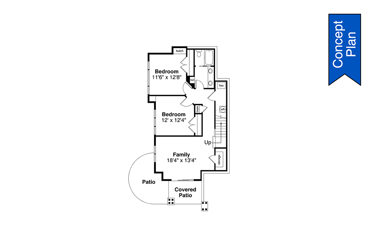House Plan 43720 Lower Level