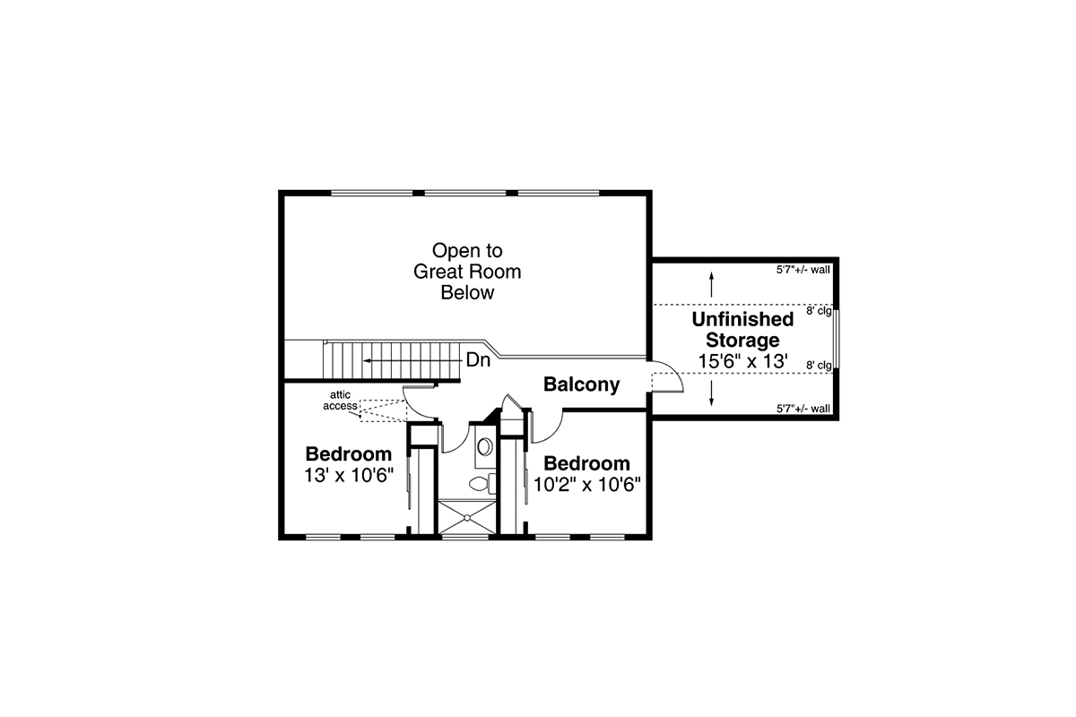 House Plan 43721 Level Two