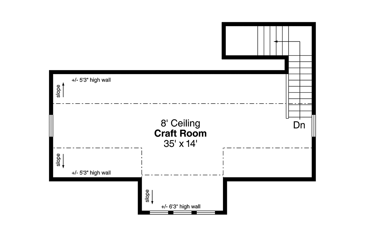 Garage Plan 43733 - 3 Car Garage Apartment Level Two