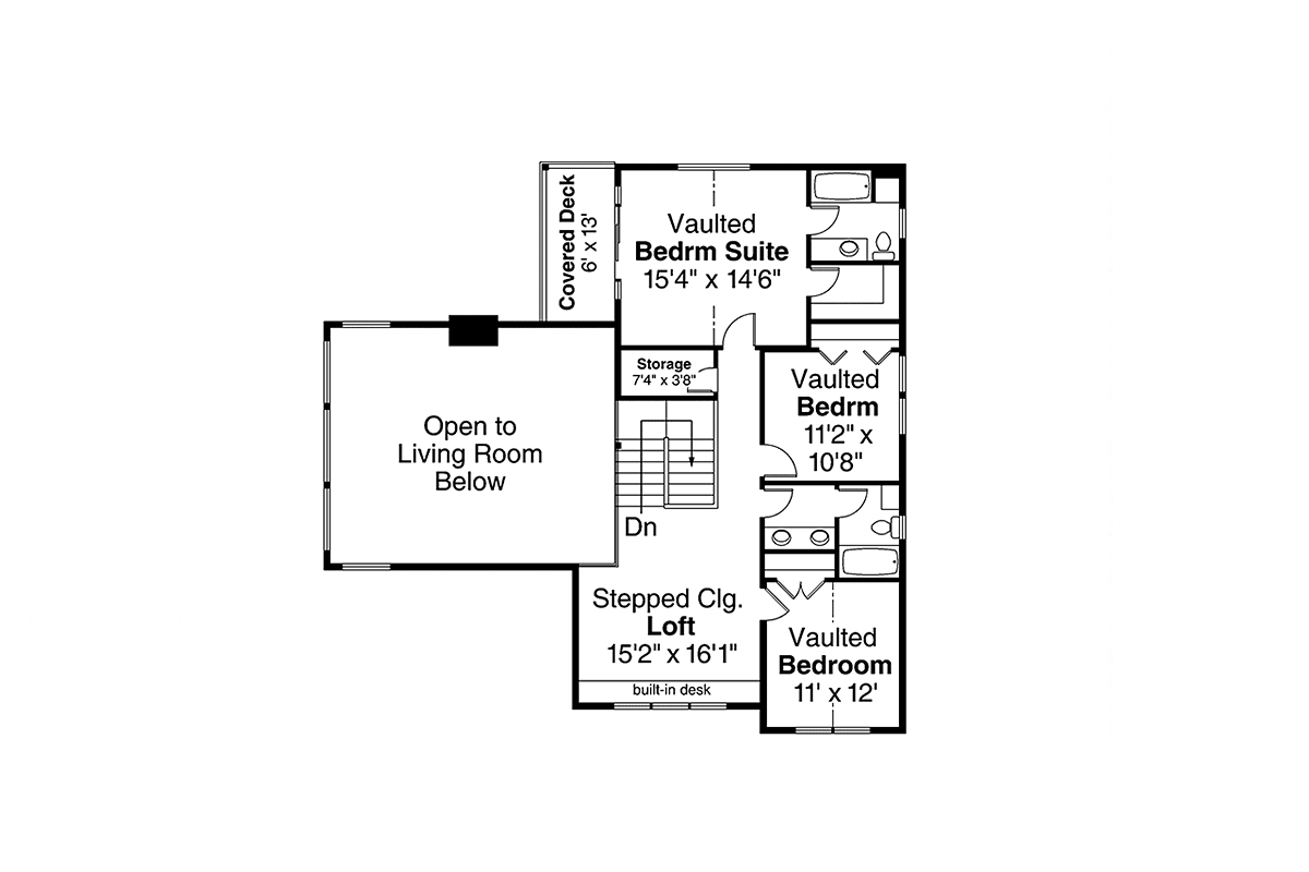 House Plan 43737 Level Two