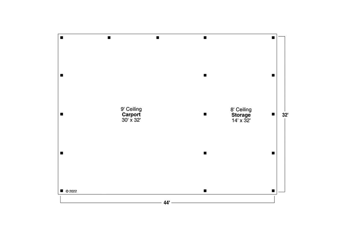 Garage Plan 43742 - 4 Car Garage Level One