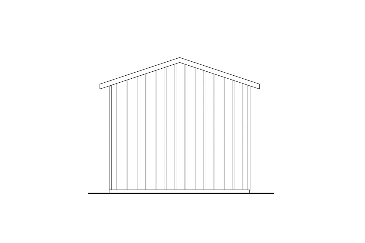 Garage Plan 43744 - 2 Car Garage Rear Elevation
