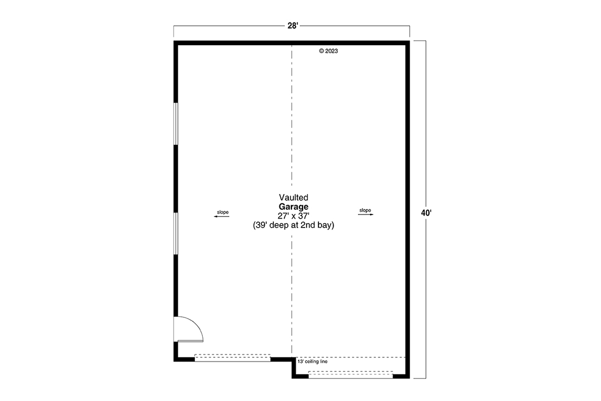 Garage Plan 43747 - 4 Car Garage Level One