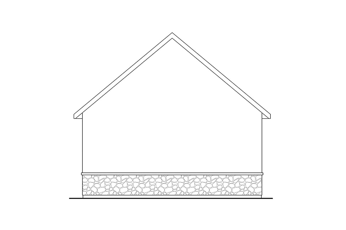 Garage Plan 43747 - 4 Car Garage Rear Elevation