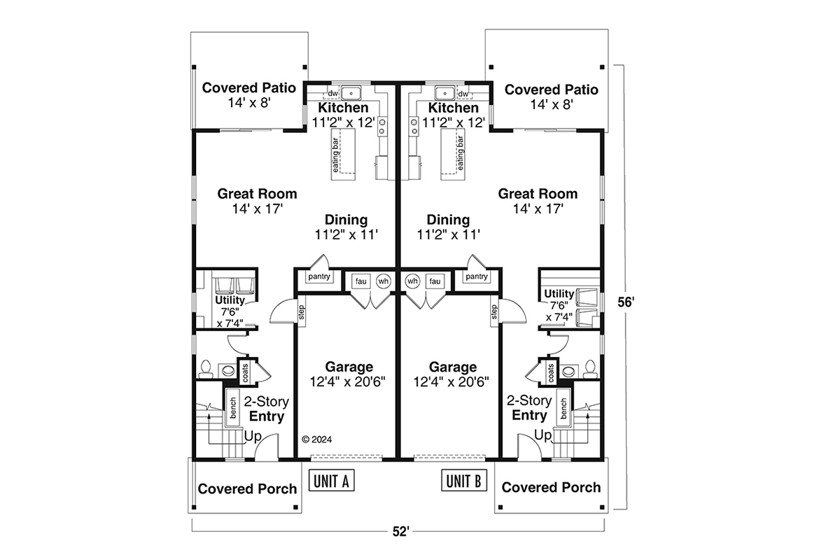 Multi-Family Plan 43771 Level One