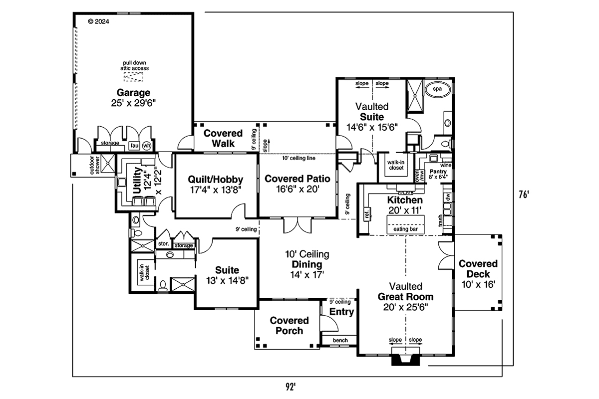 House Plan 43772 Level One