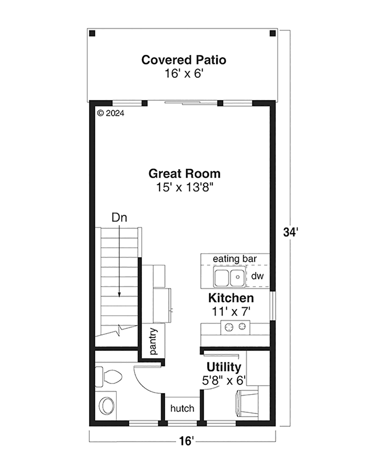 House Plan 43773 Level One