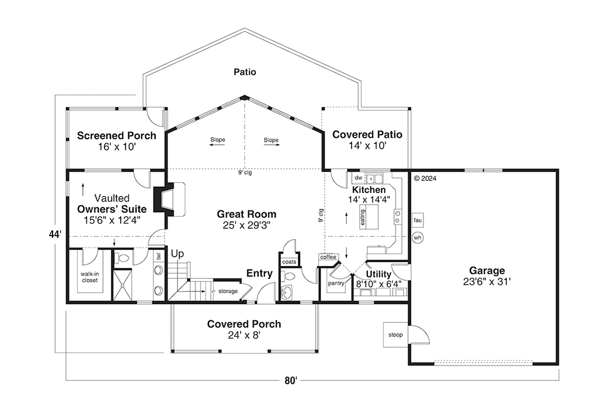 House Plan 43781 Level One