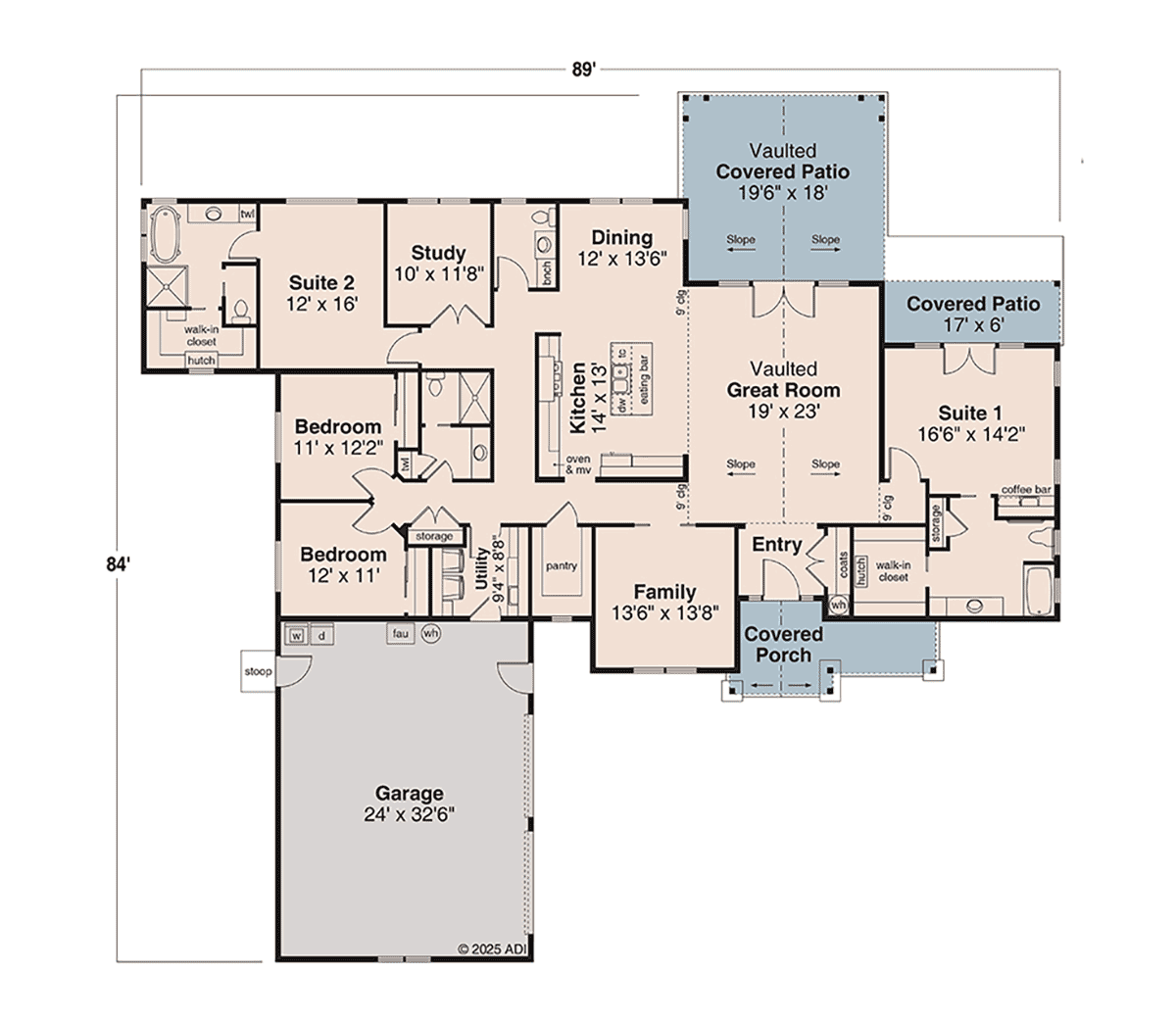 House Plan 43783 Level One