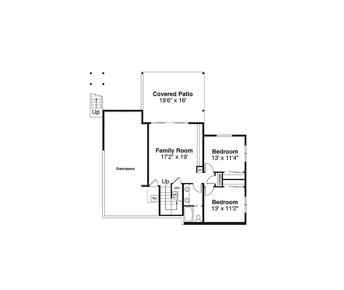 House Plan 43785 Lower Level