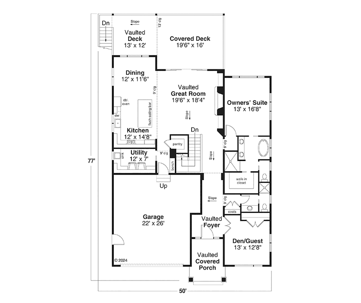House Plan 43785 Level One