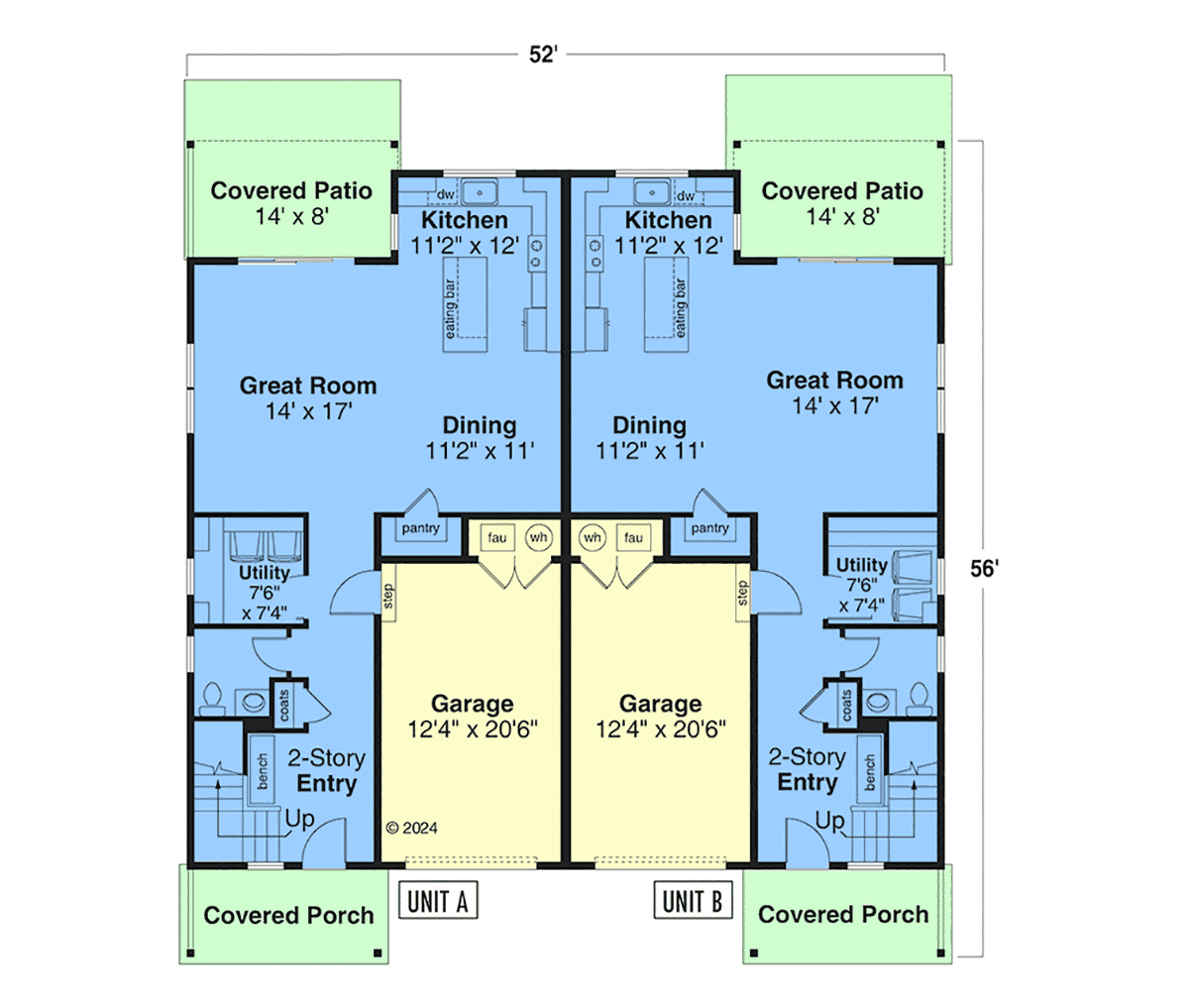 Multi-Family Plan 43790 Level One