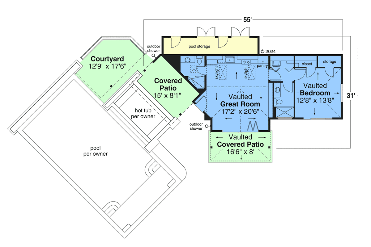 House Plan 43792 Level One